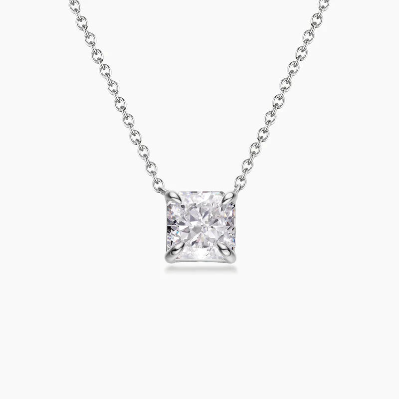 PRINCESS CUT PENDANT NECKLACE